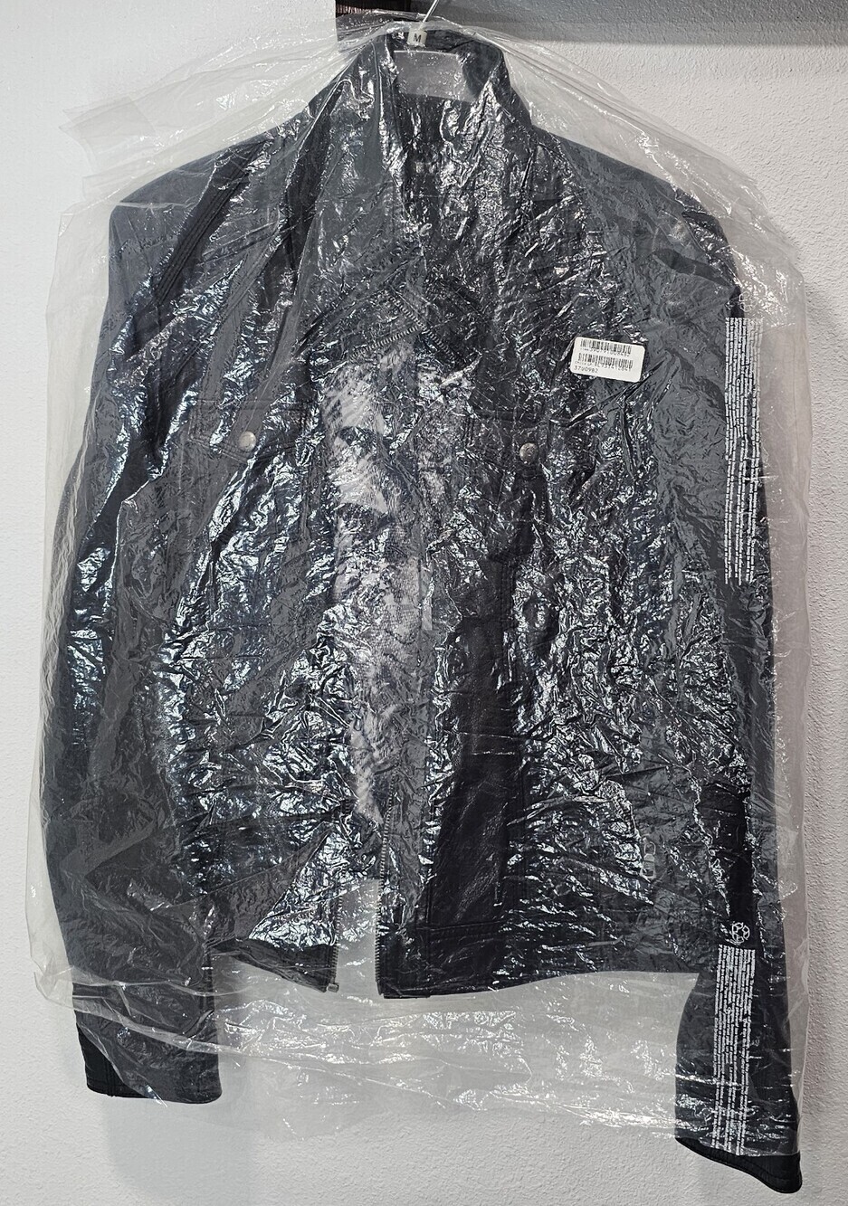 Vintage Y2K Guess Leather Moto Zip Jacket Pockets Size XL - Picture 12 of 12